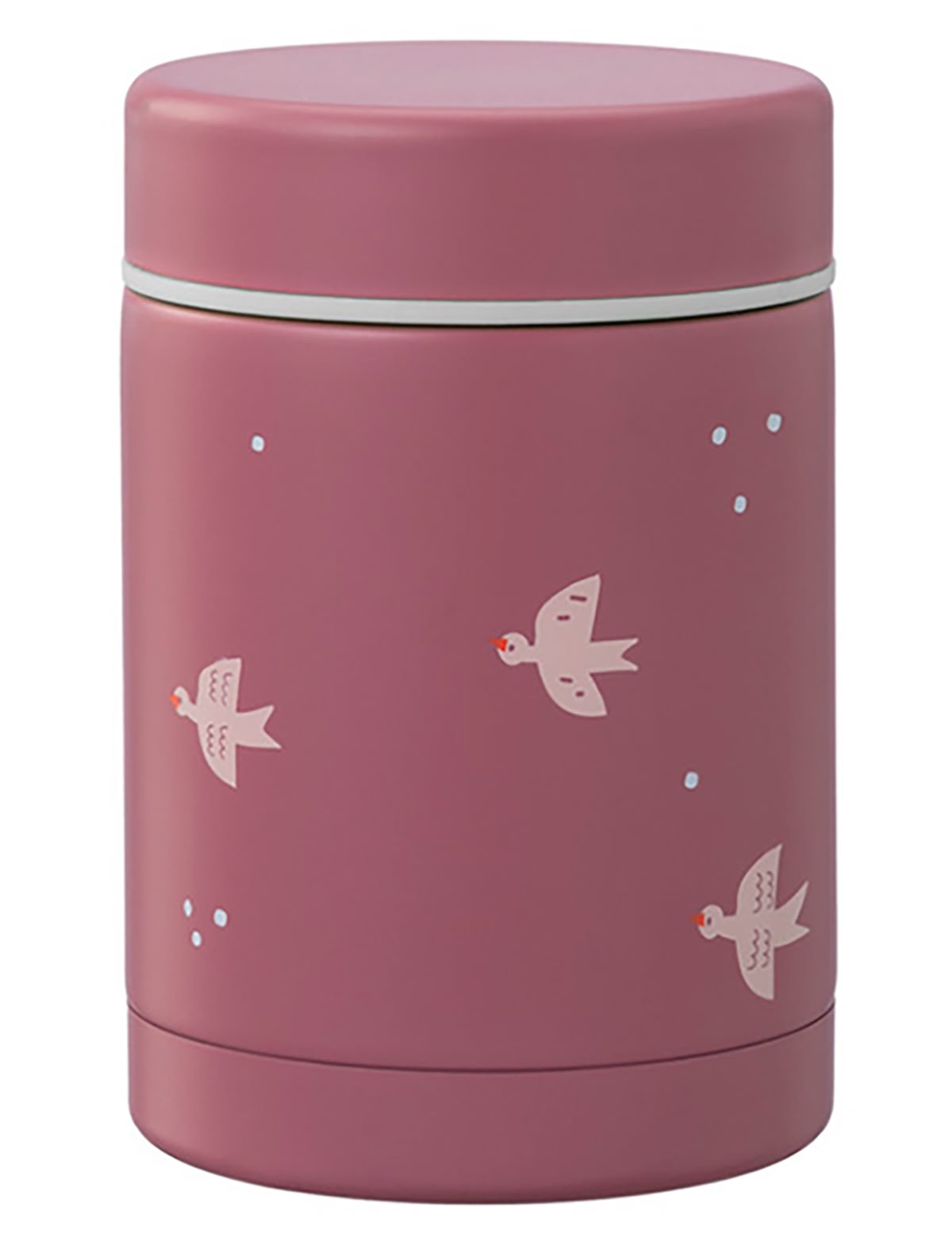 Термос для еды 300 мл с принтом птицы