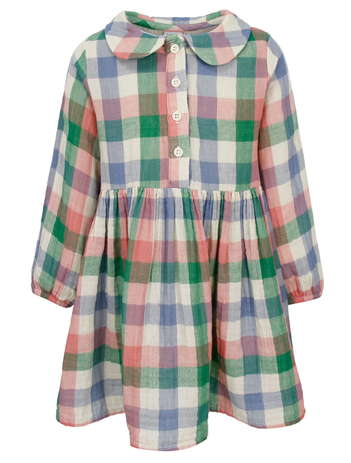 Платье в цветную клетку