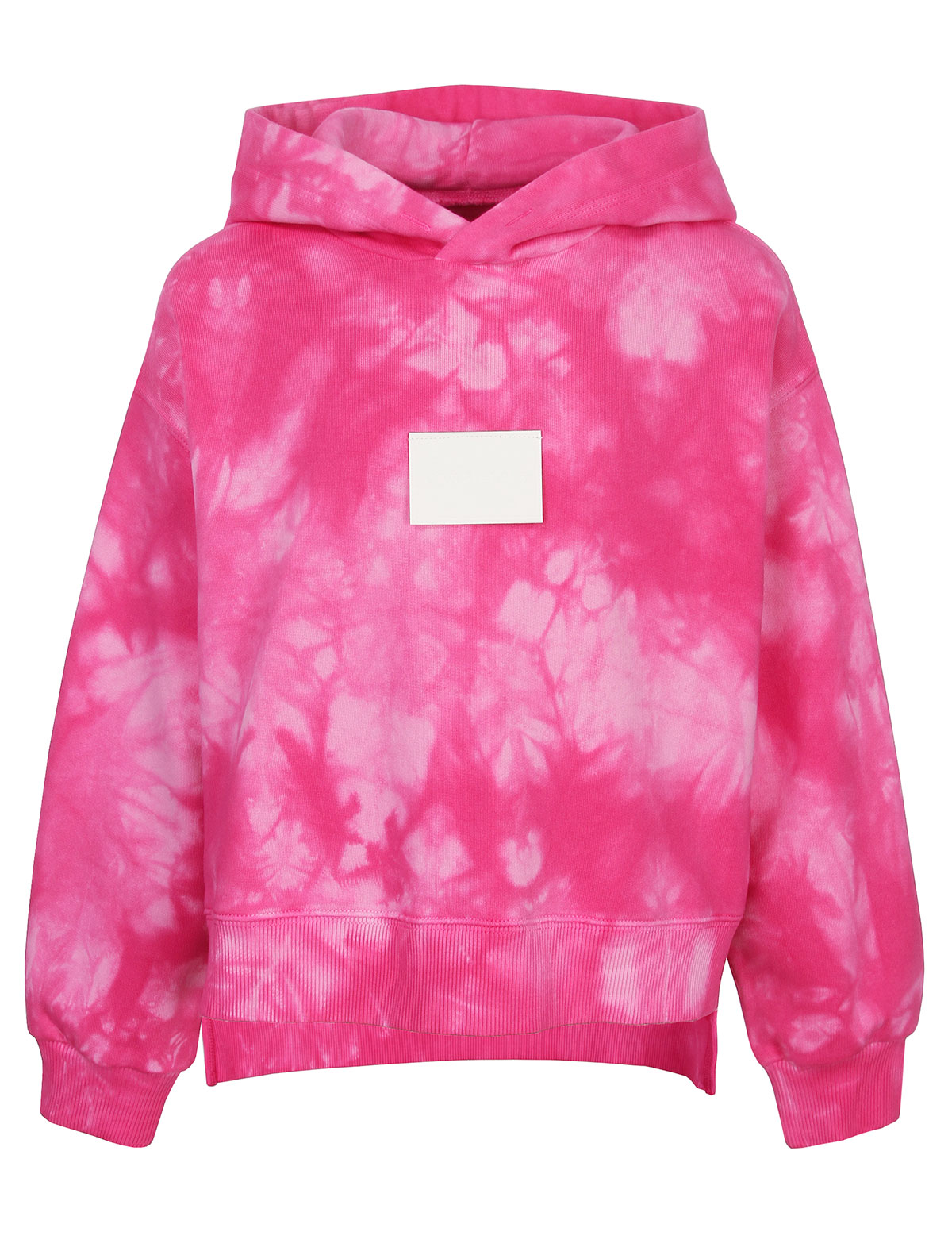 Худи цвета фуксии с принтом тай дай
