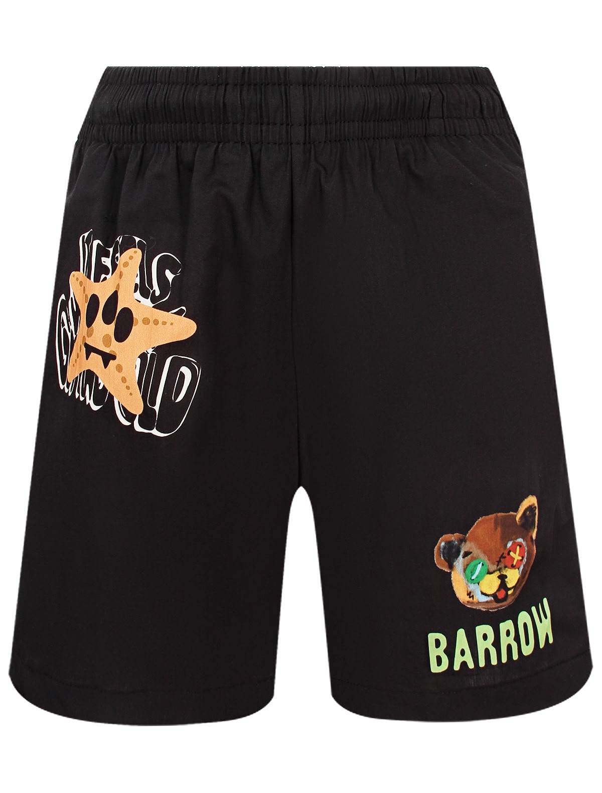 Черные шорты с принтами