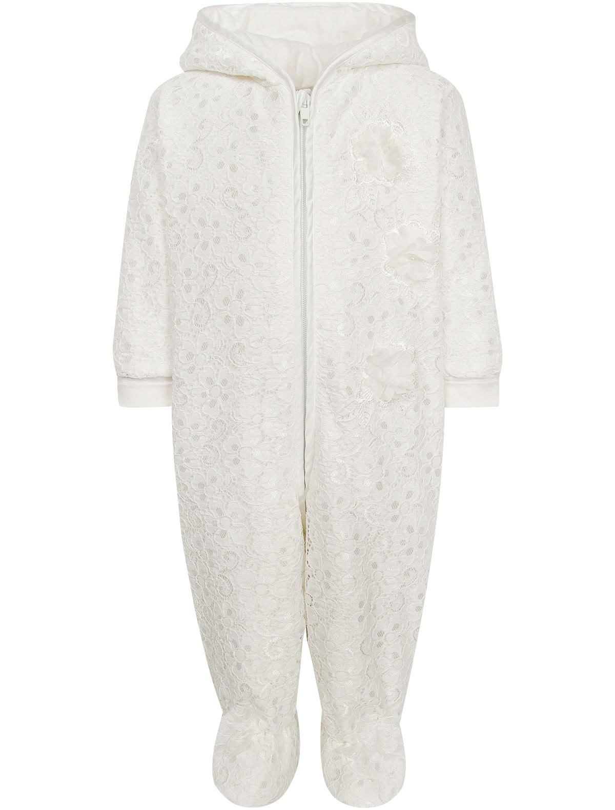 Комбинезон утепленный с кружевом