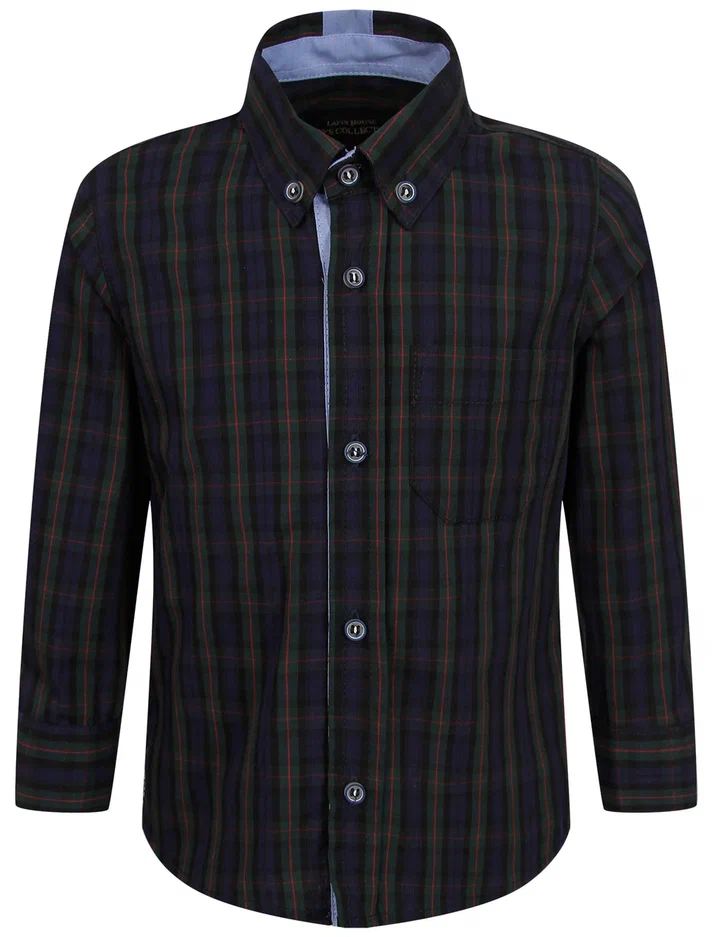 Синяя рубашка в клетку