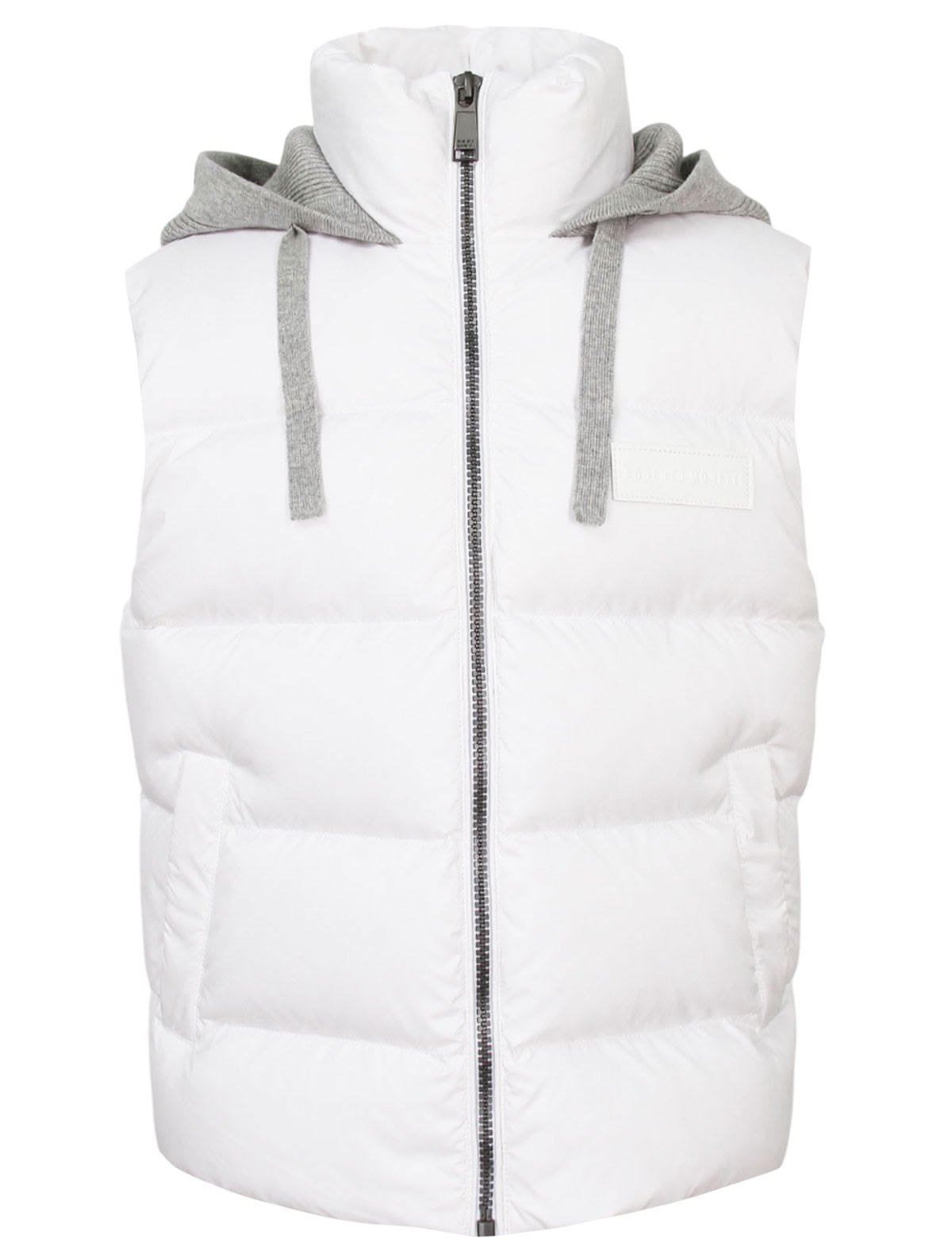 Утепленный жилет с трикотажным капюшоном