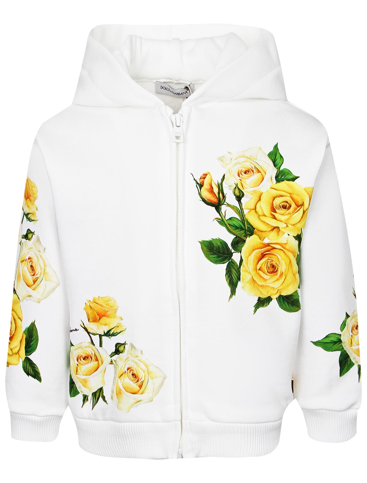Толстовка с принтом желтые розы