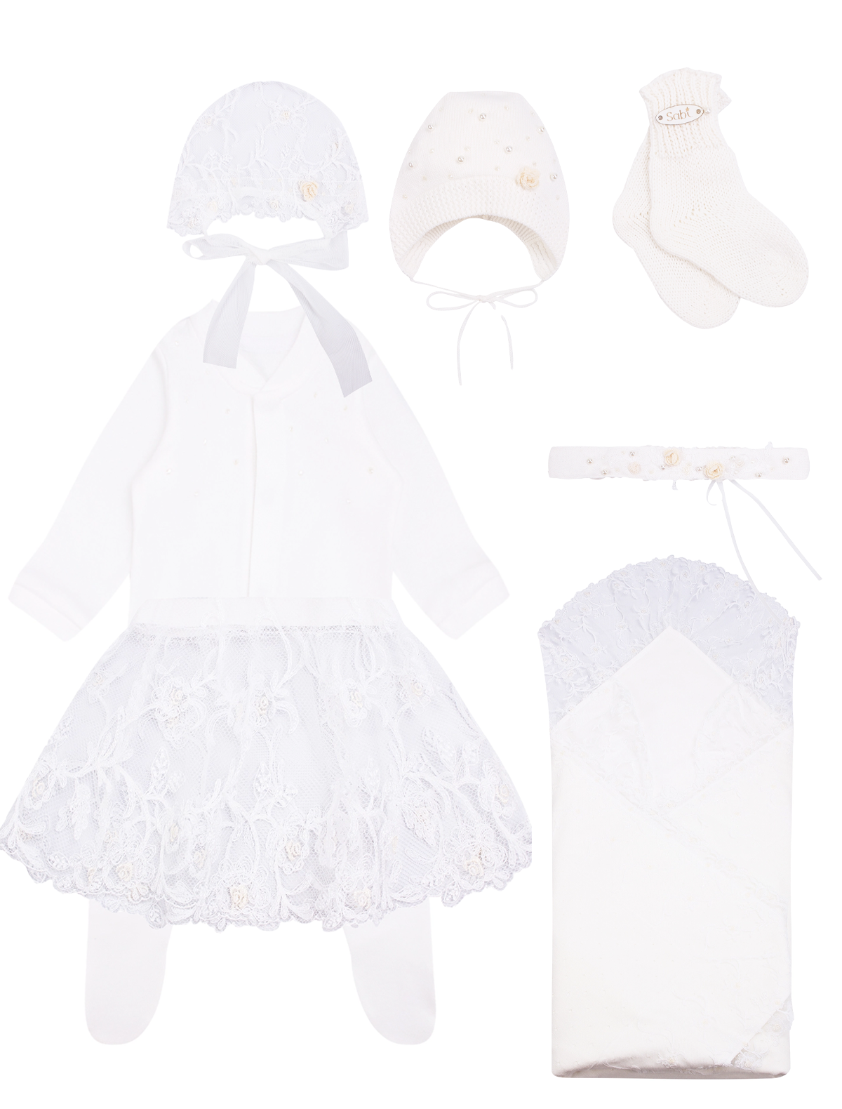 

Комплект из 9 шт SabiSaraBara, Белый, 2800307