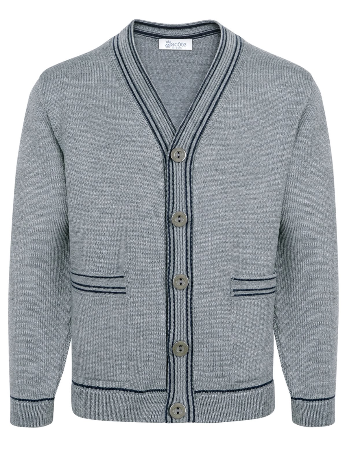 Серый кардиган из шерсти мериноса