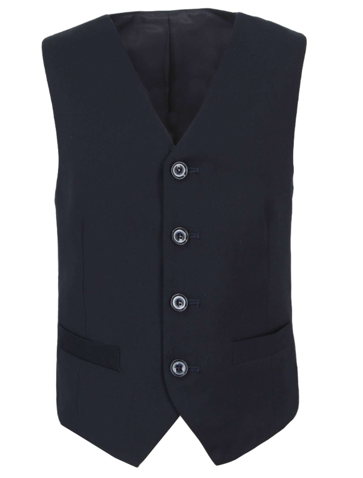 Тёмно-синий костюмный жилет