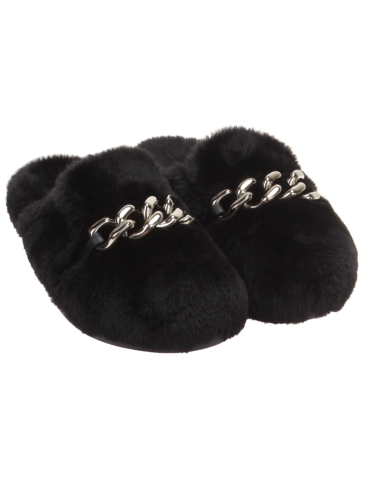 Чёрные мюли из экомеха