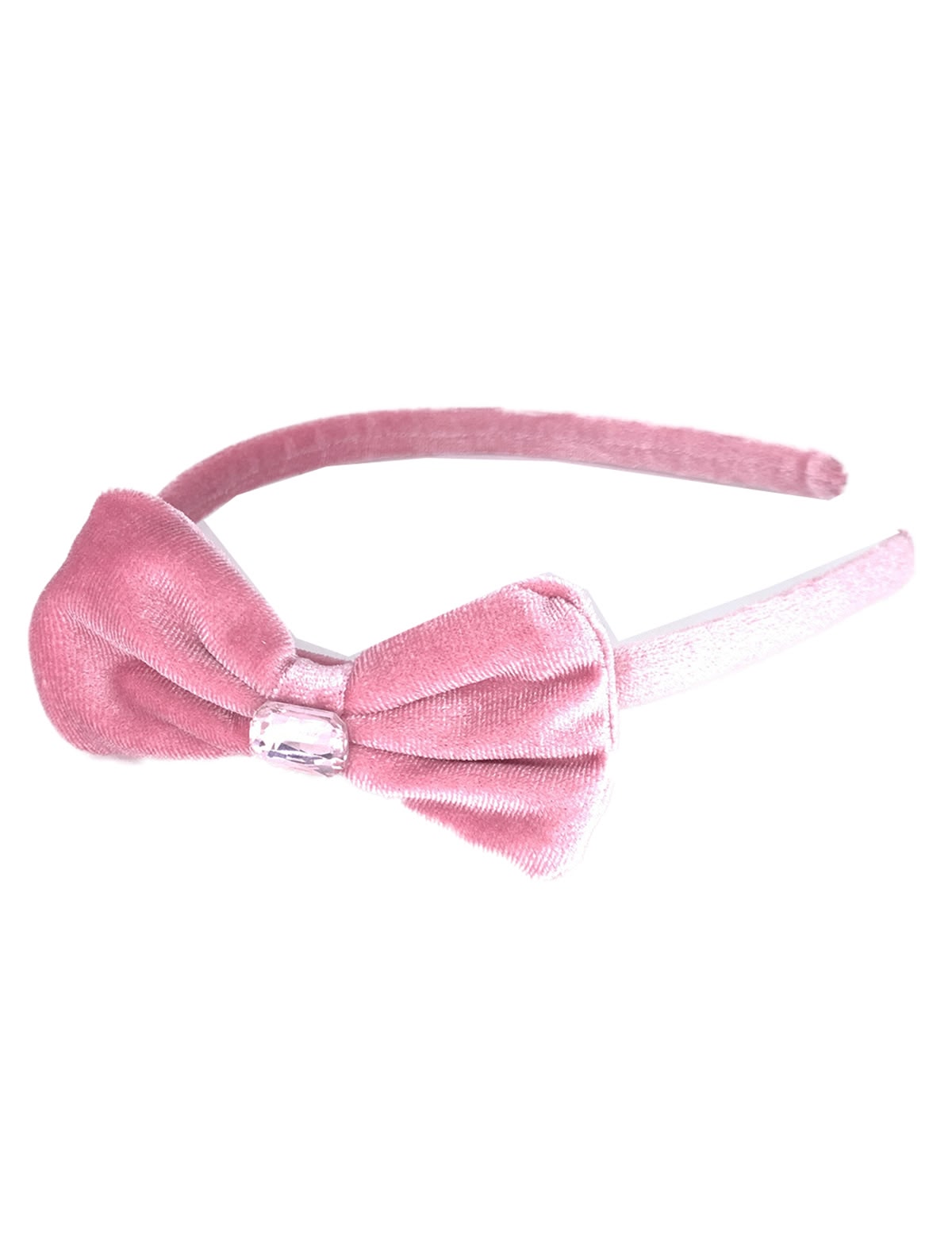 Бархатный розовый ободок