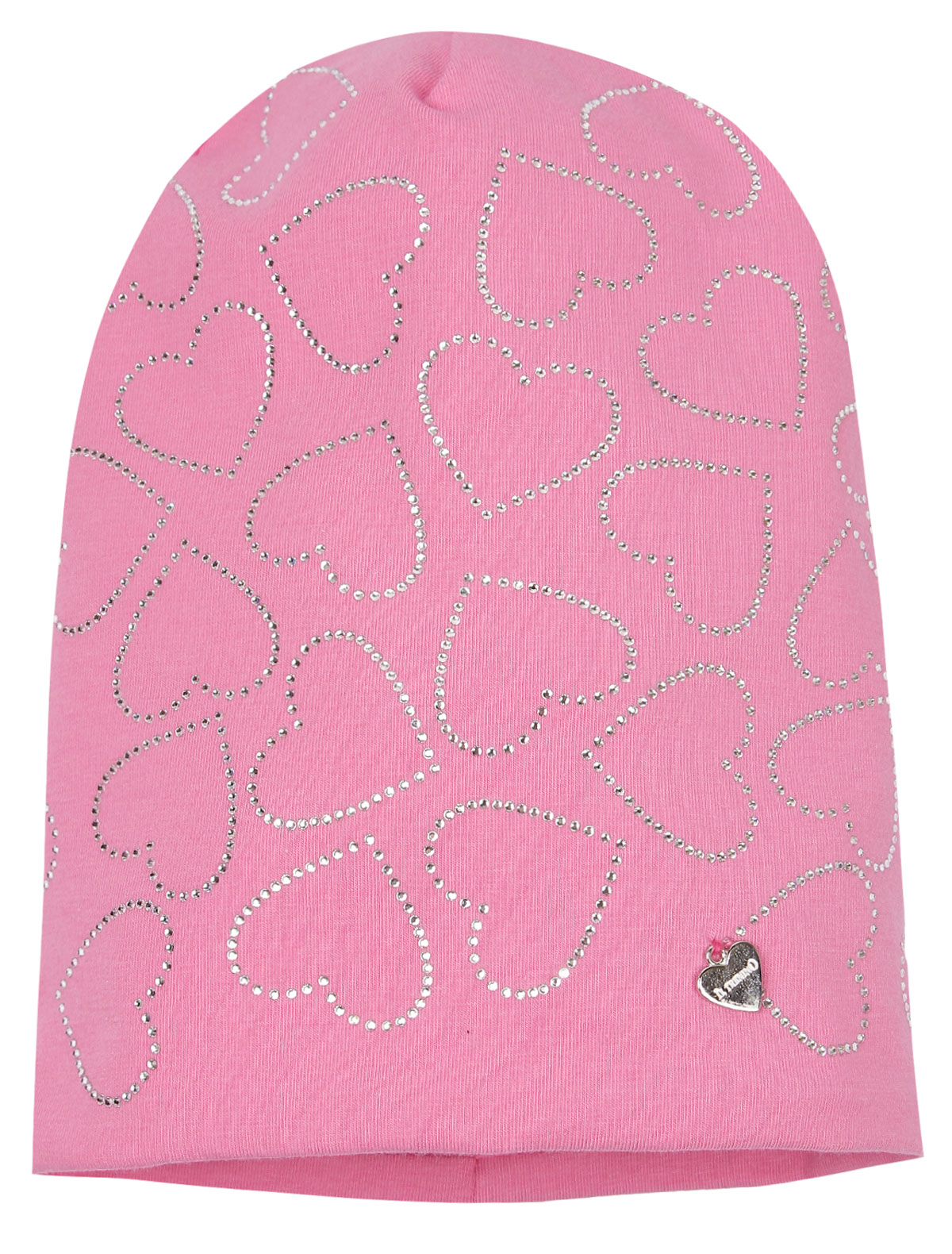 розовая Шапка с сердечками