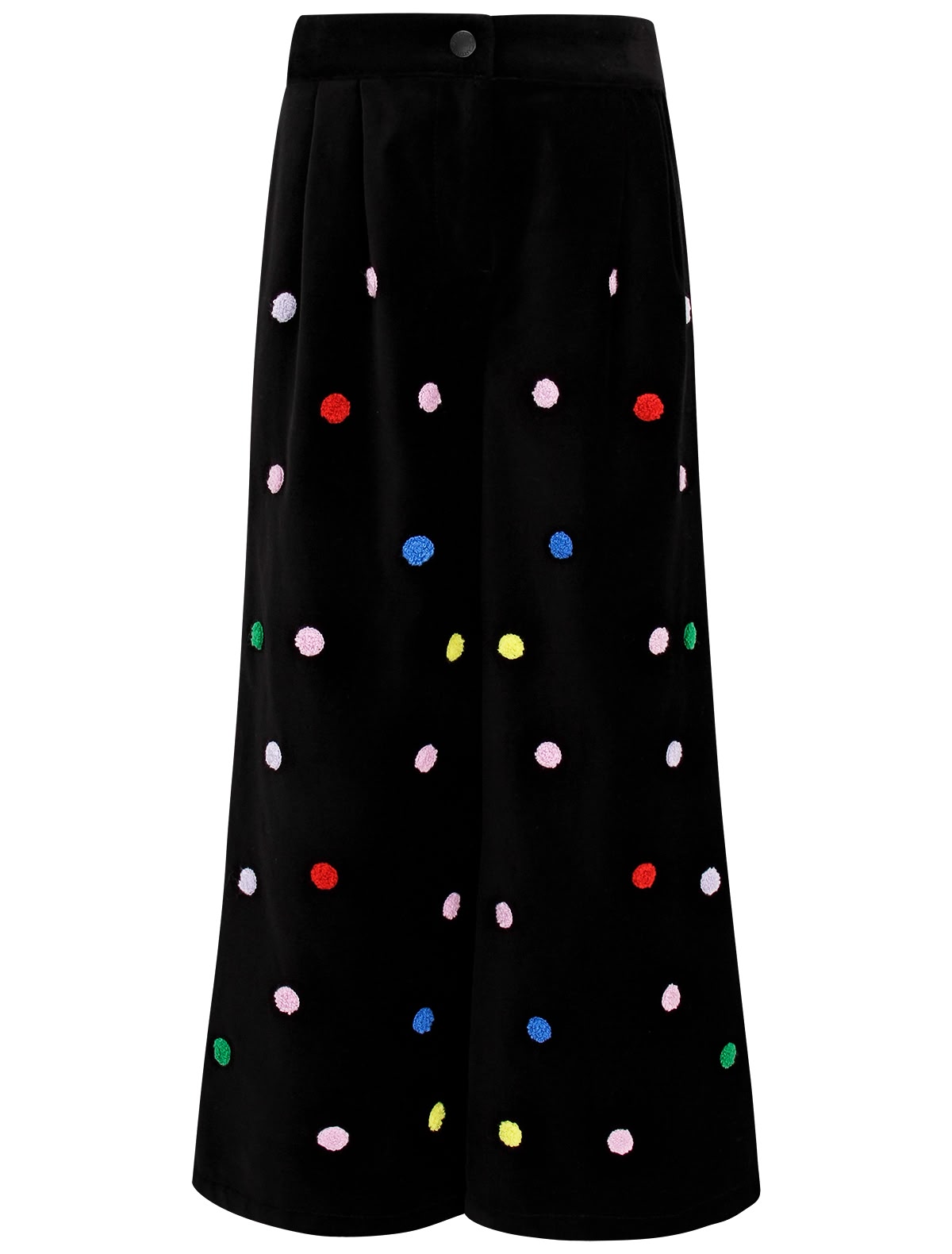 Брюки в разноцветный горошек