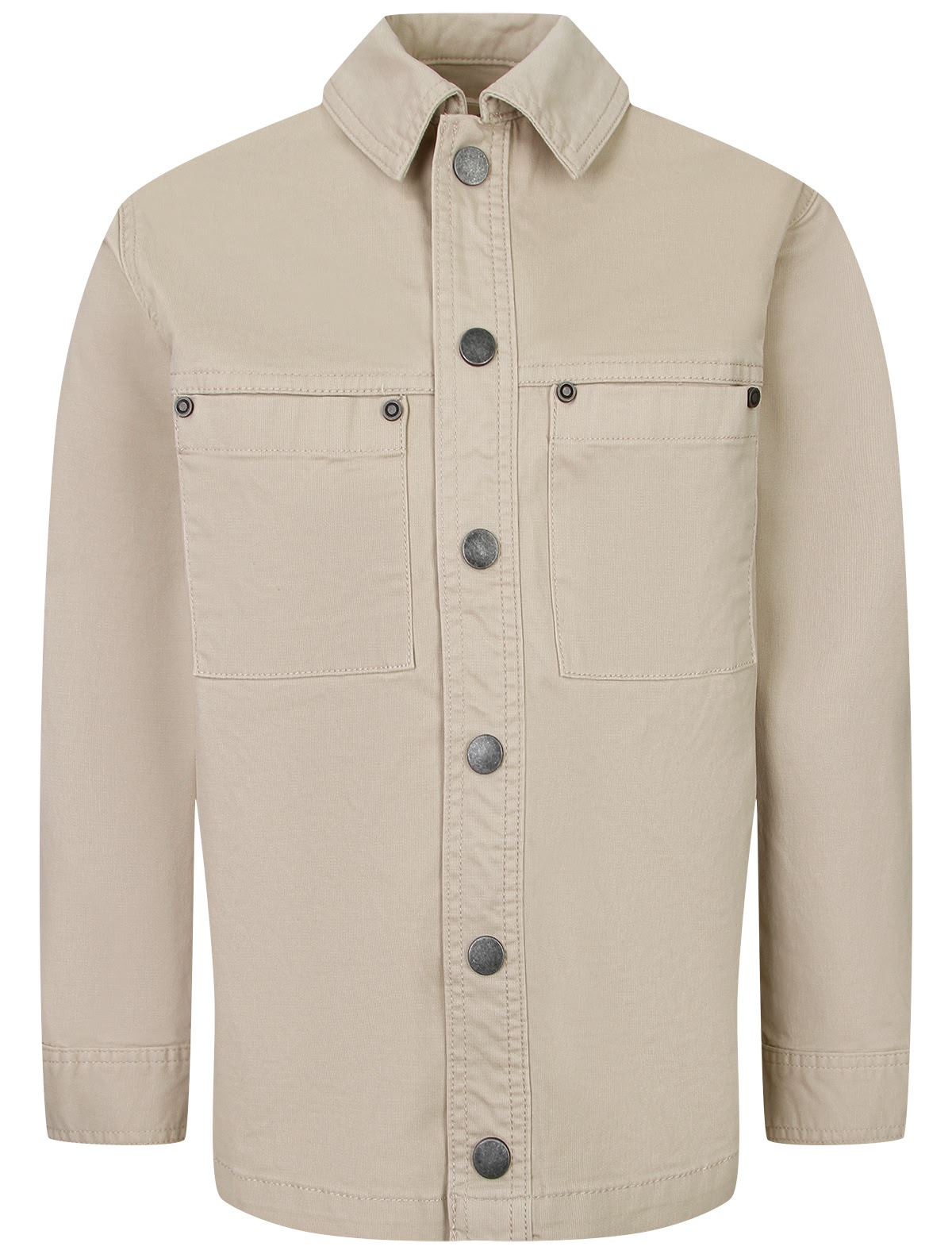 Бежевая рубашка на кнопках