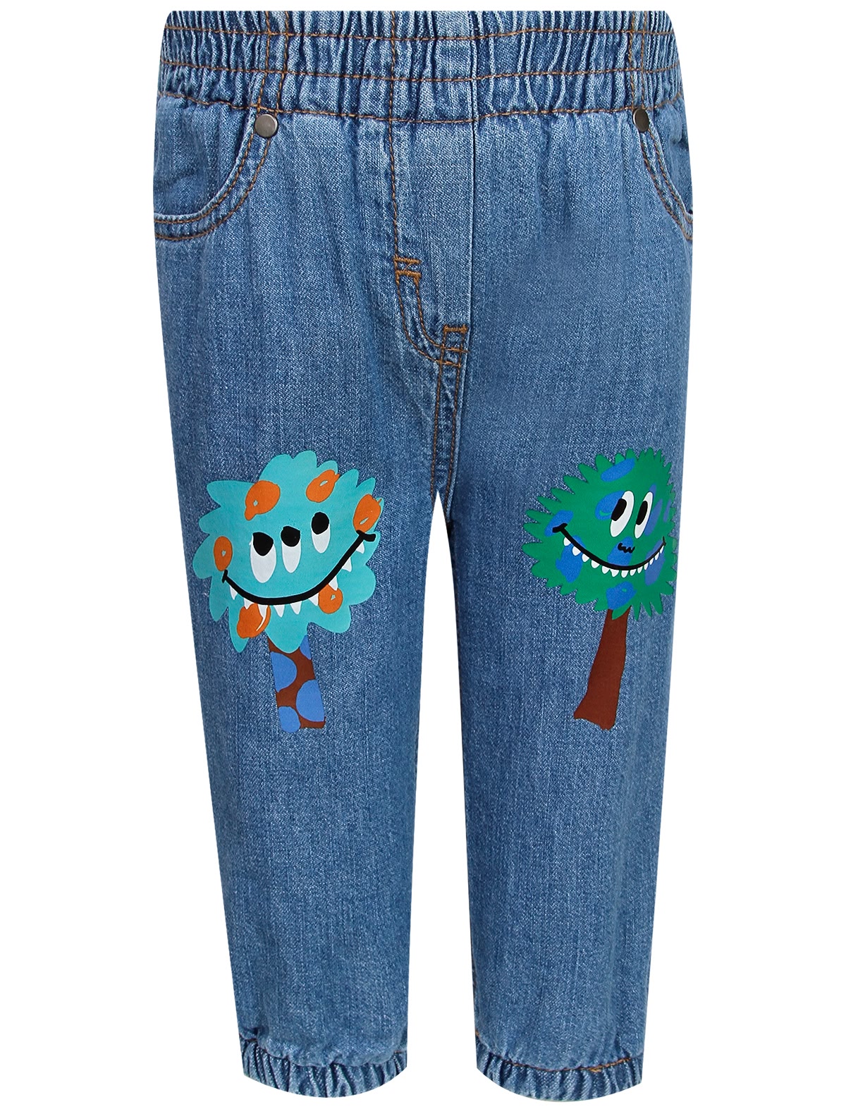 Джинсы с патчами монстрики