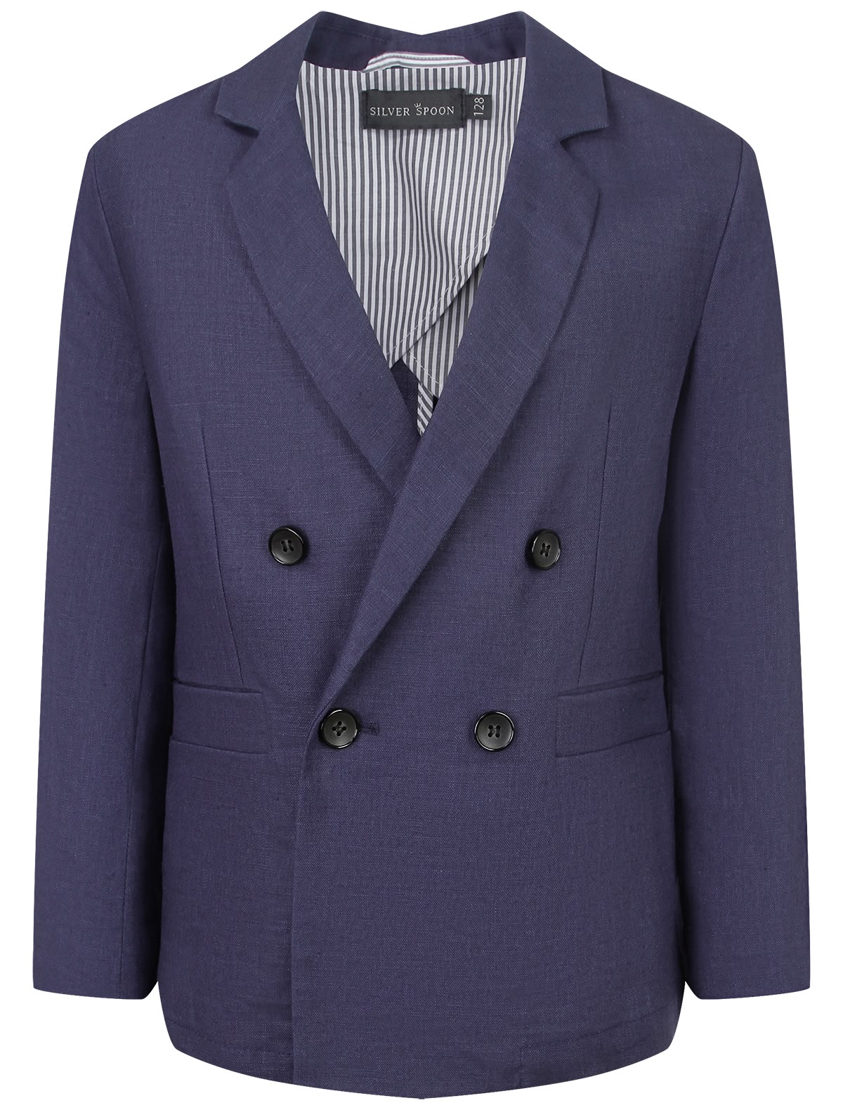 Двубортный льняной пиджак