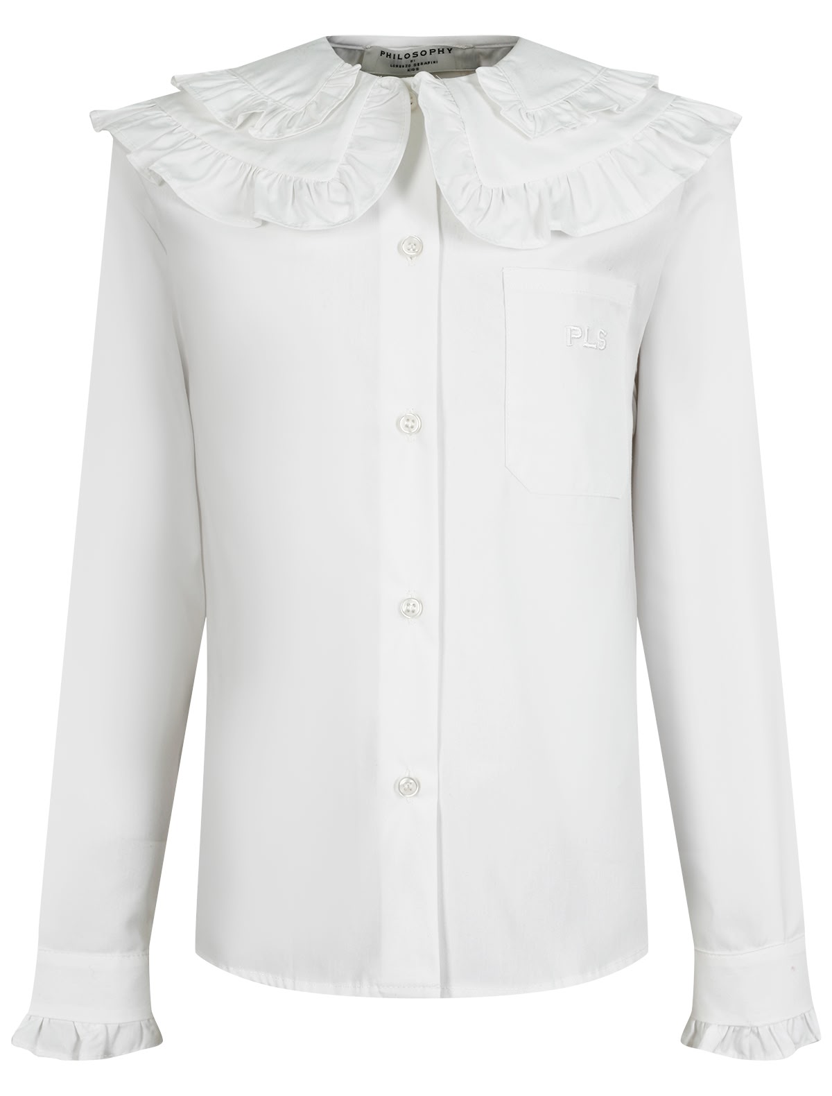 Блуза с объёмным воротником