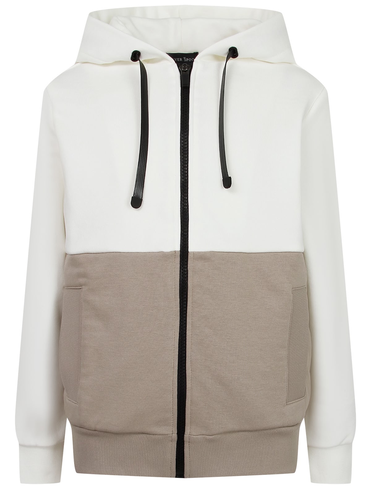 Бежевая толстовка на молнии