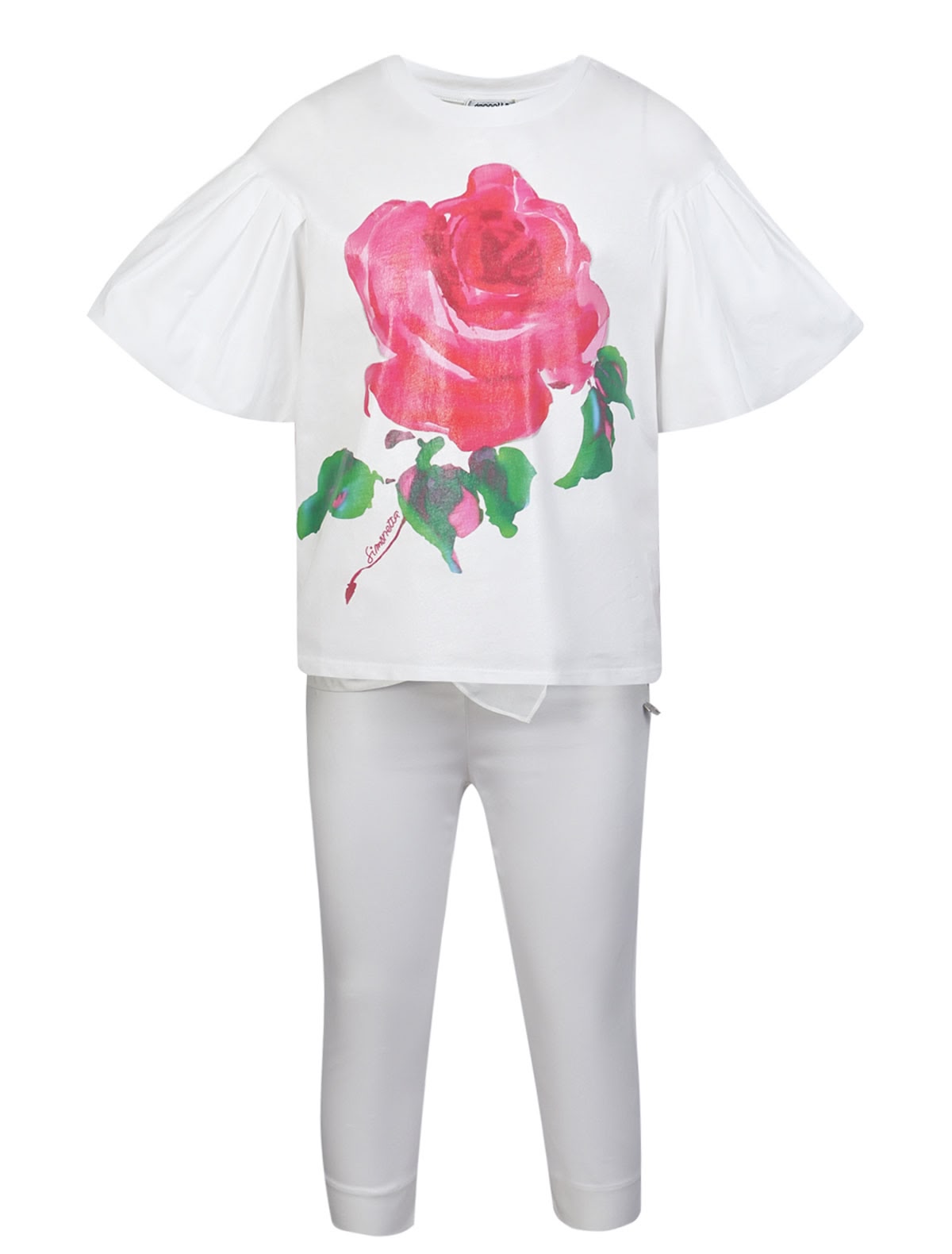 Комплект из брюк и футболки с пышными рукавами