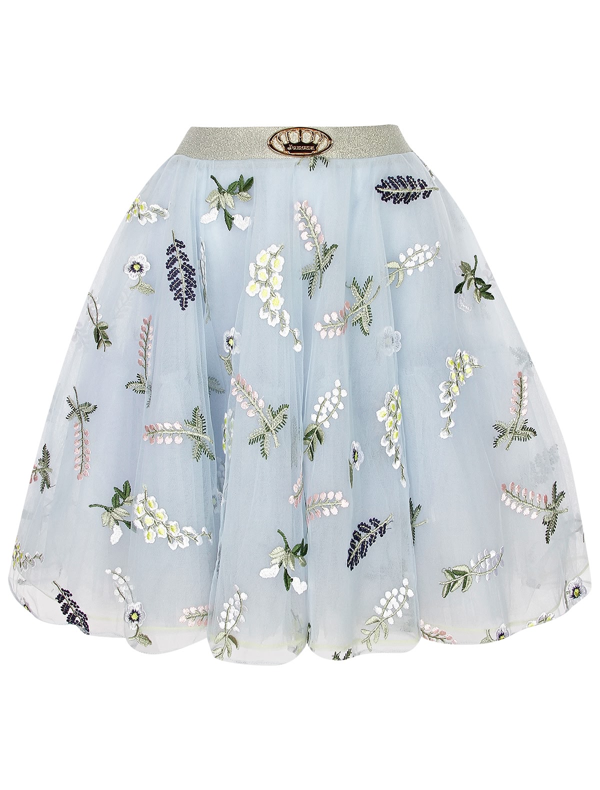 Двухслойная юбка с вышивкой