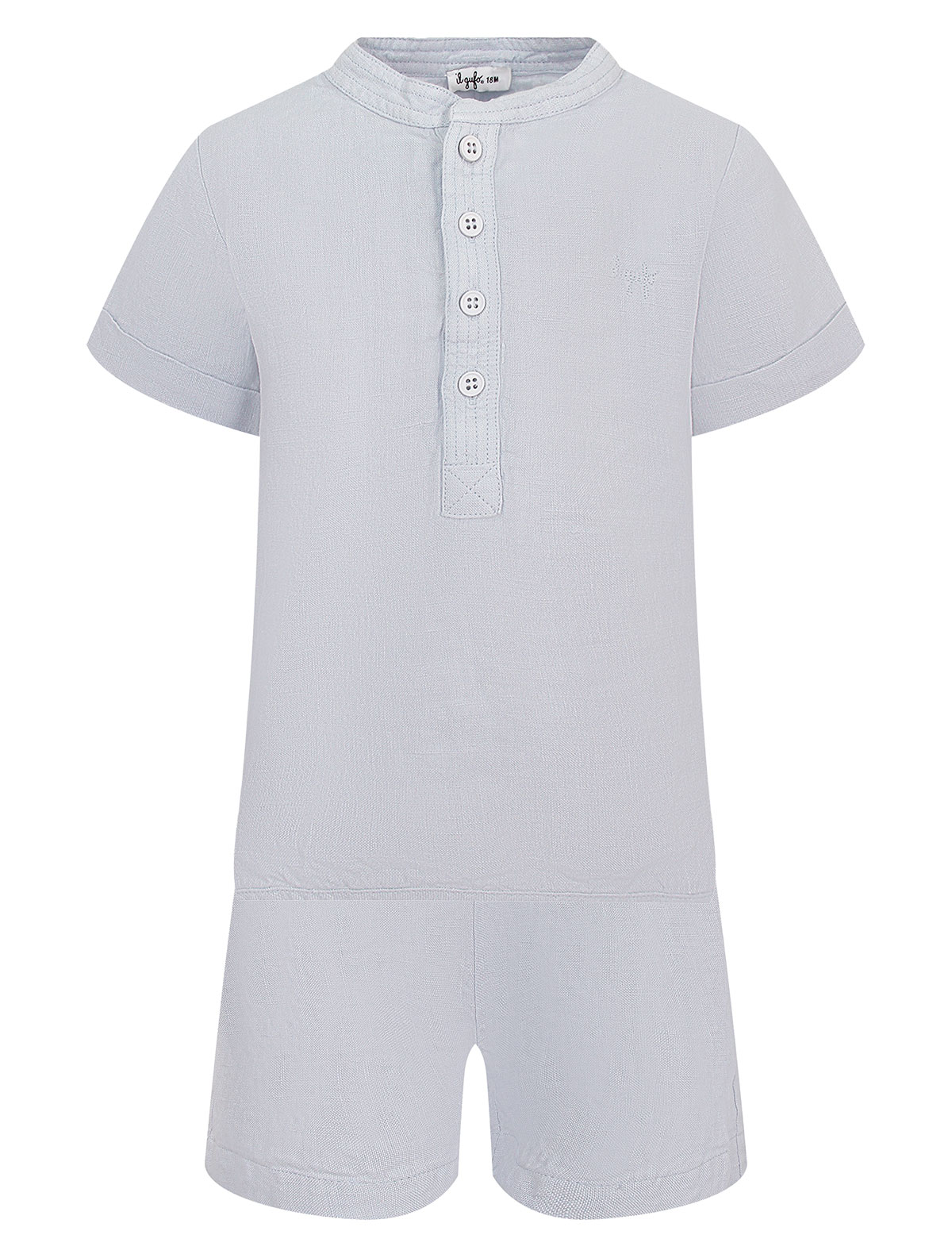 Льняной комплект из шорт и поло