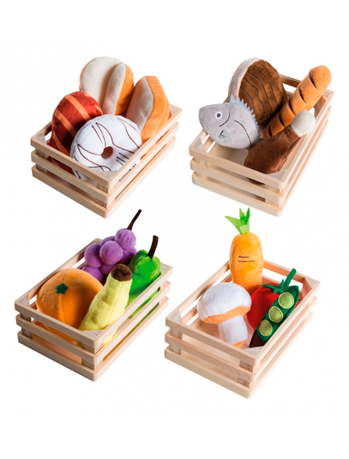 Игровой набор плюшевых продуктов для детского магазина/кухни