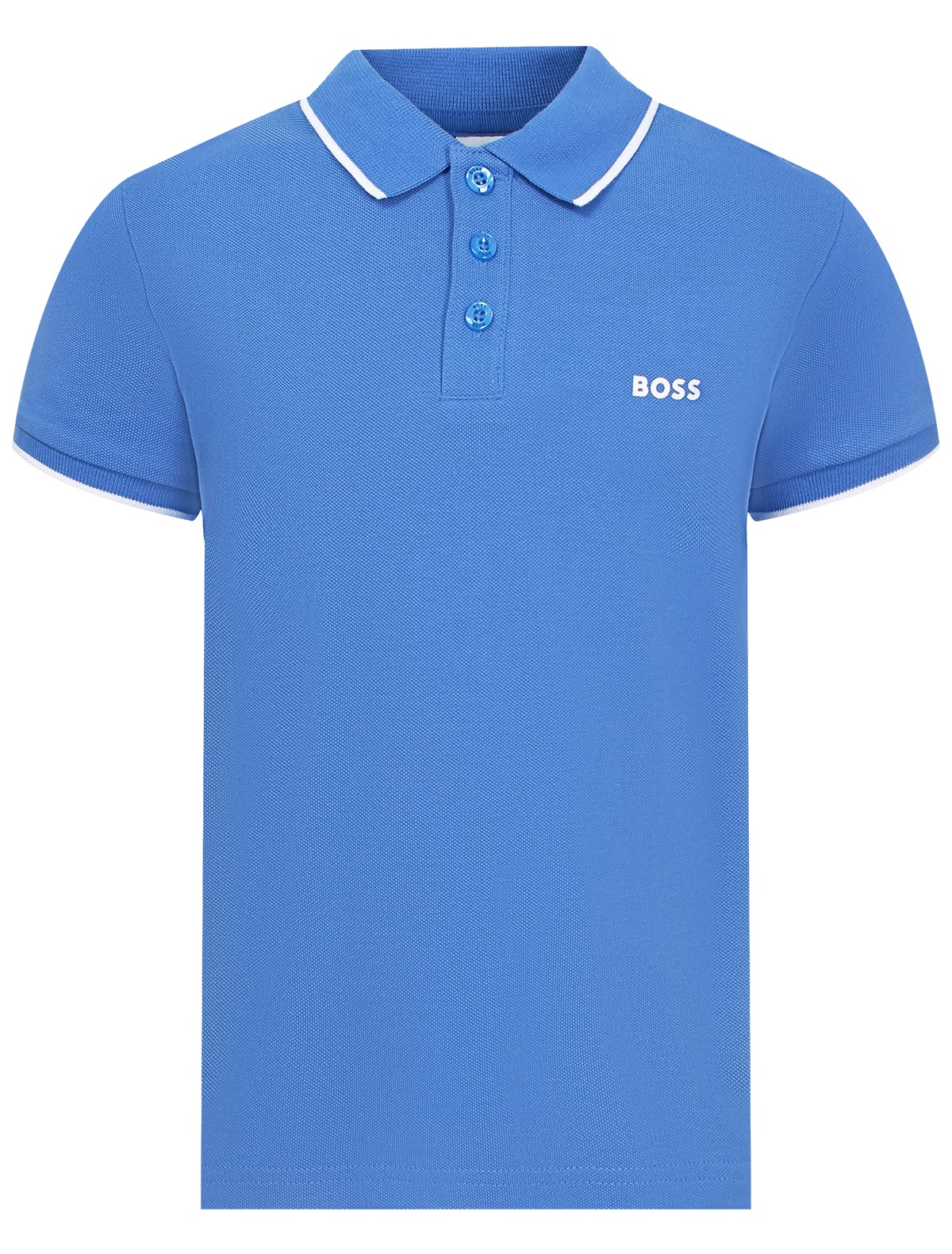 Синее хлопковое поло