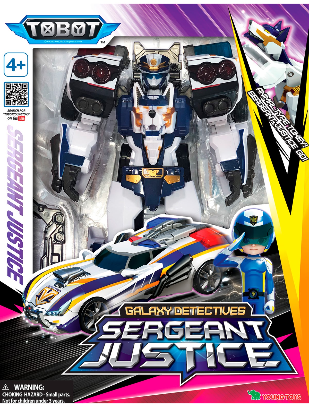 Детективы Галактики: Сержант Джастис Tobot, 7134519370071, Белый, Для ...