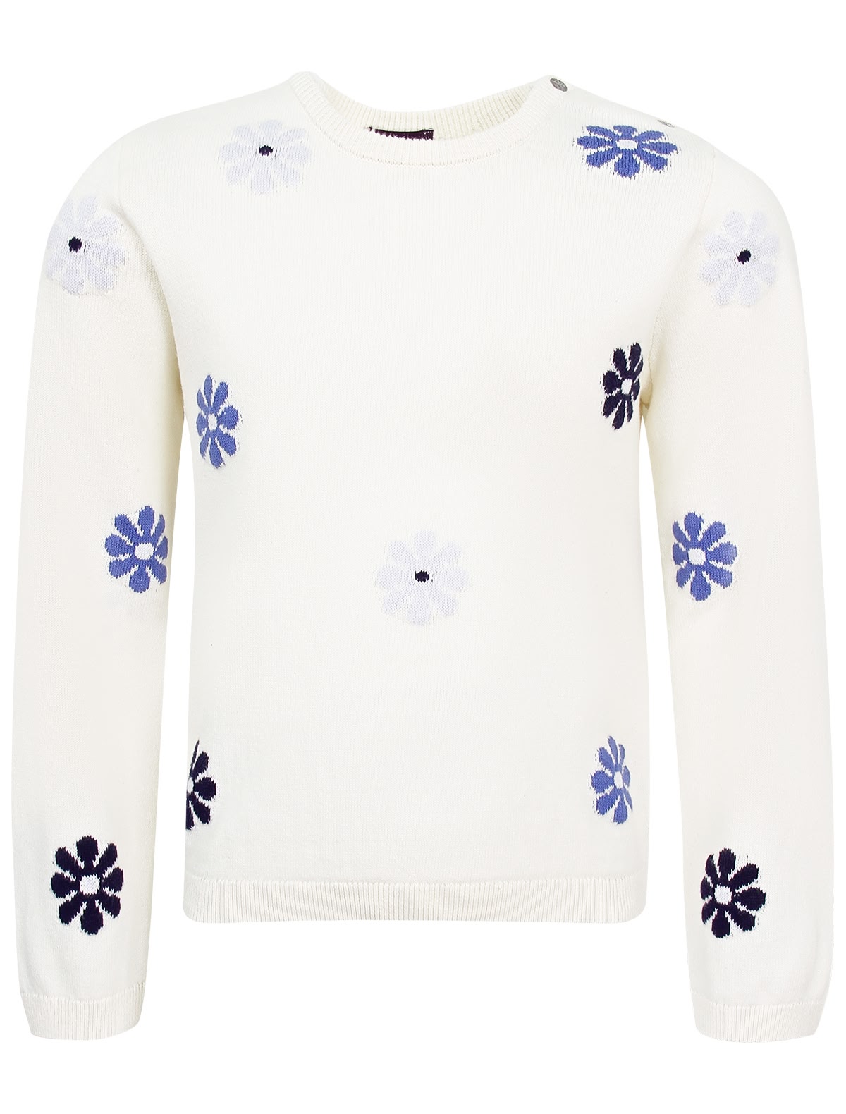 Хлопковый джемпер с цветами