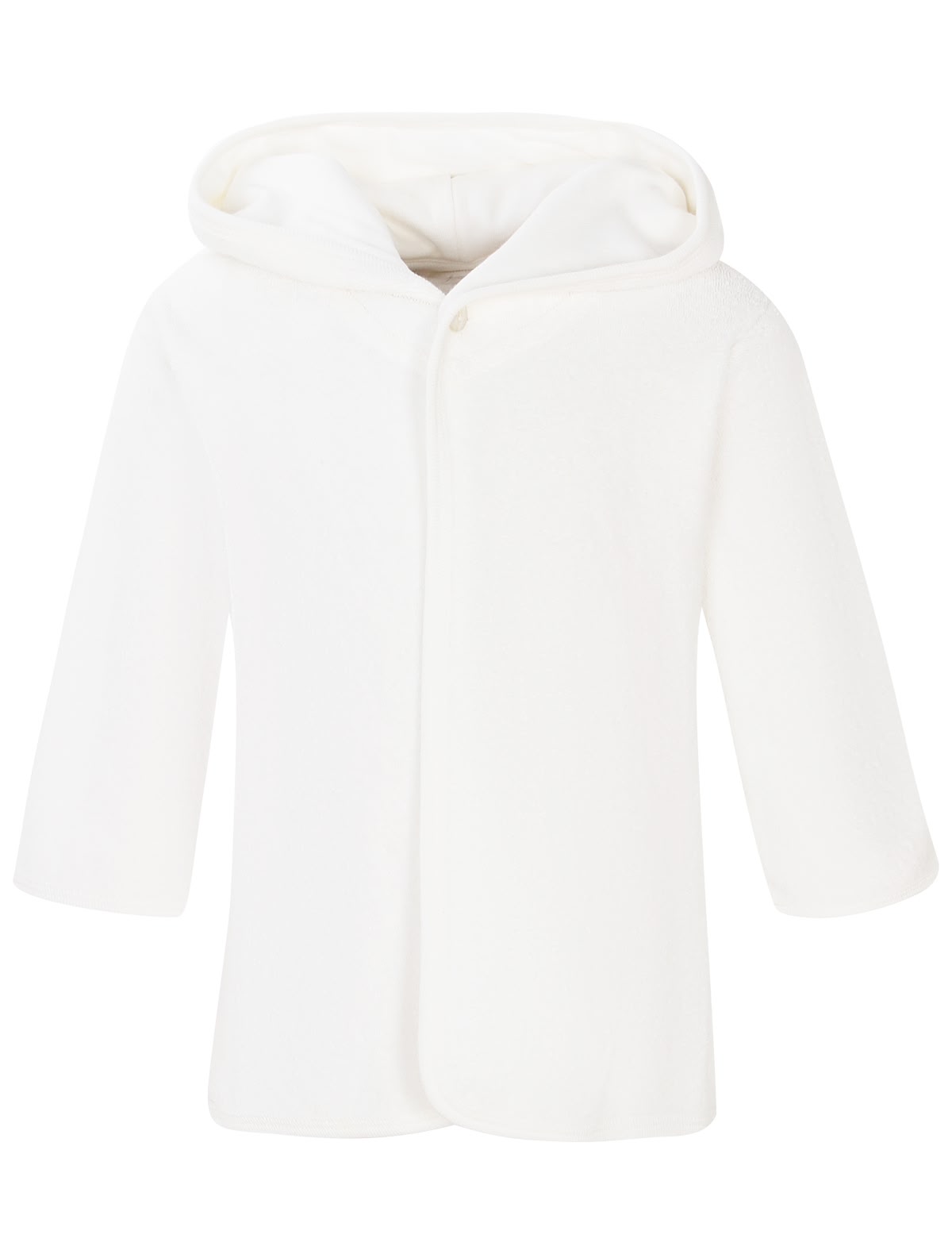 Кремовый халат с капюшоном