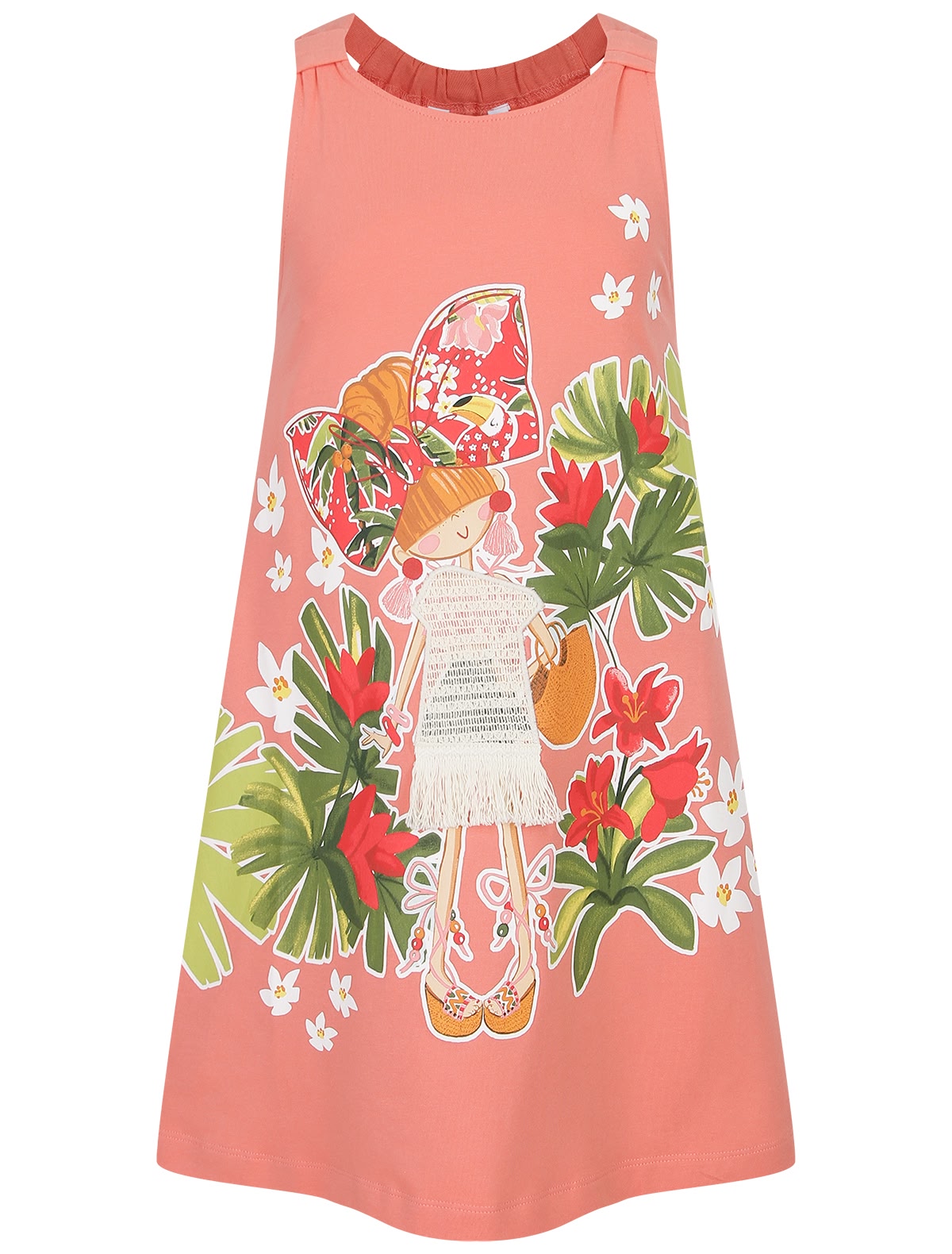 Сарафан с крупным принтом