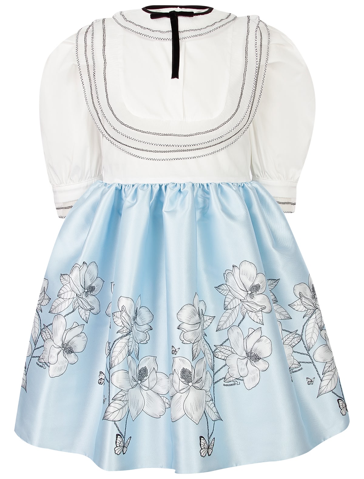 Платье с жабо