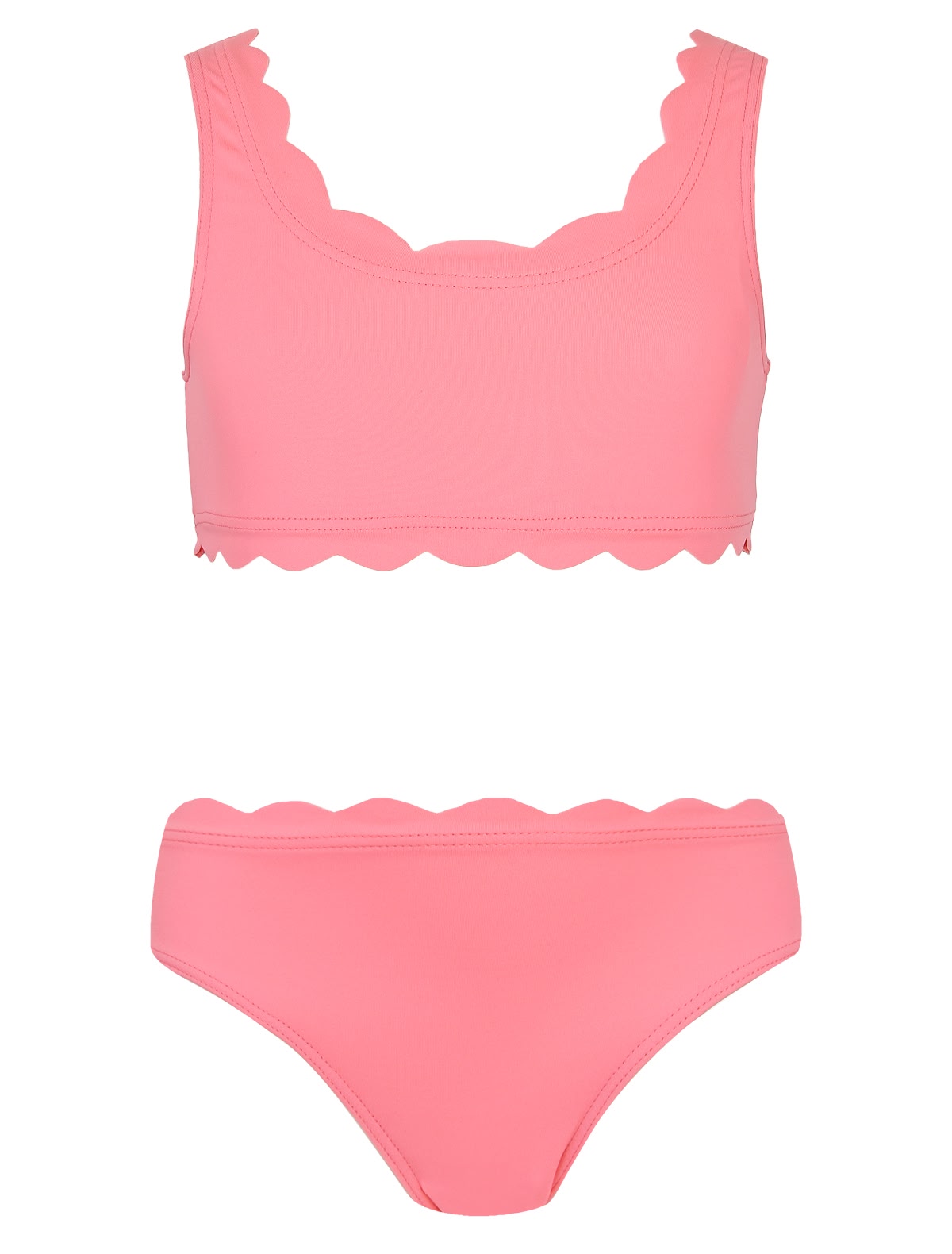 Коралловый раздельный купальник