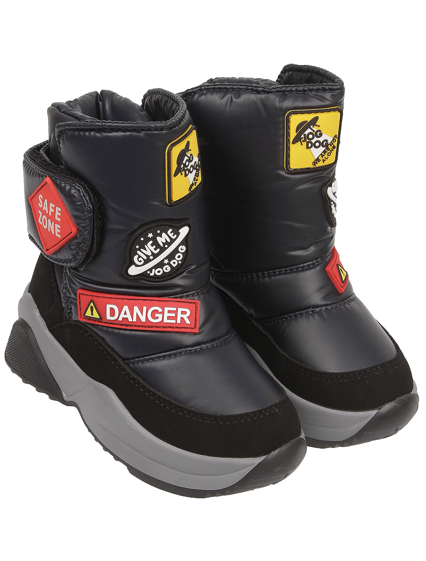Дутые ботинки с патчами Danger