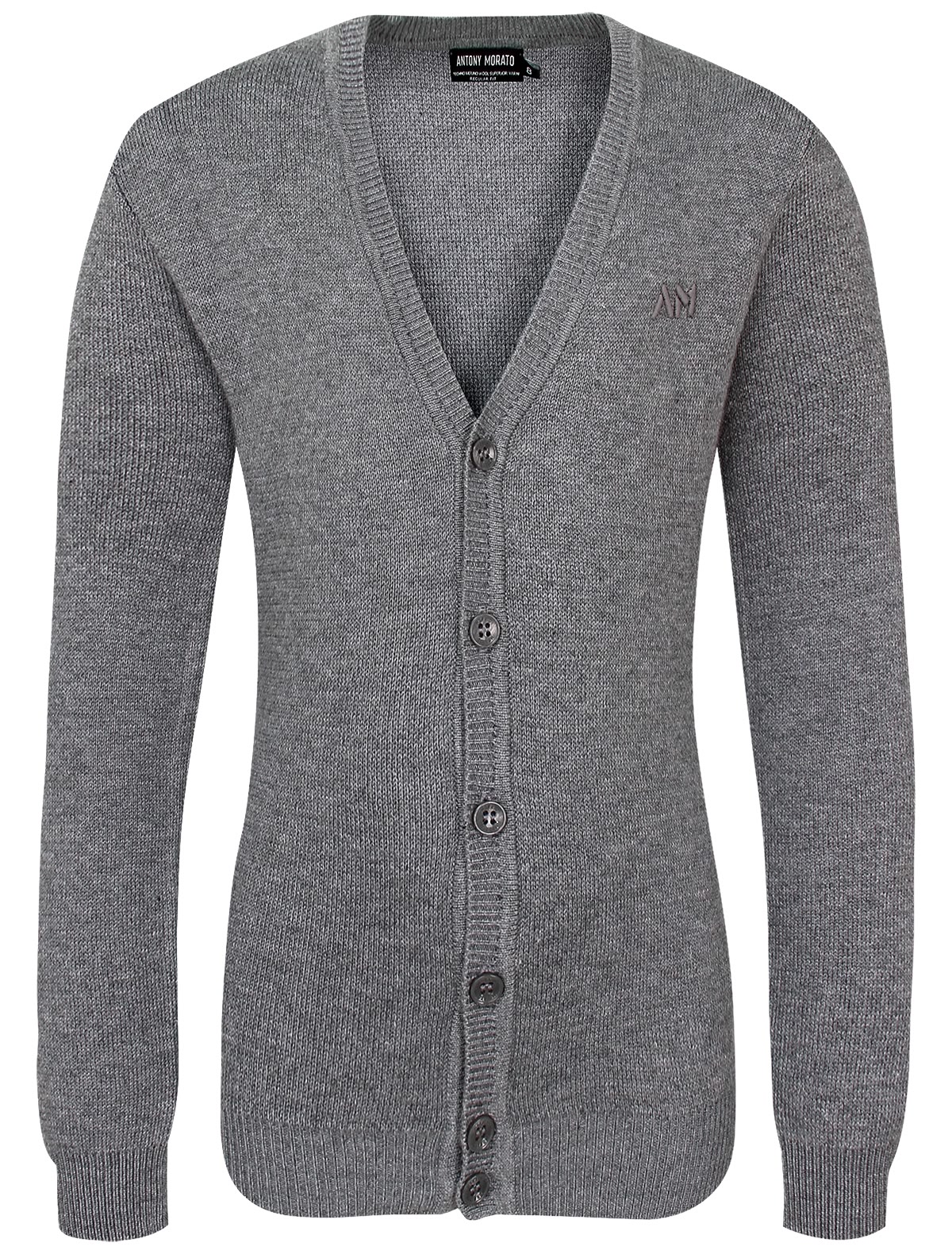 Кардиган оттенка серый меланж