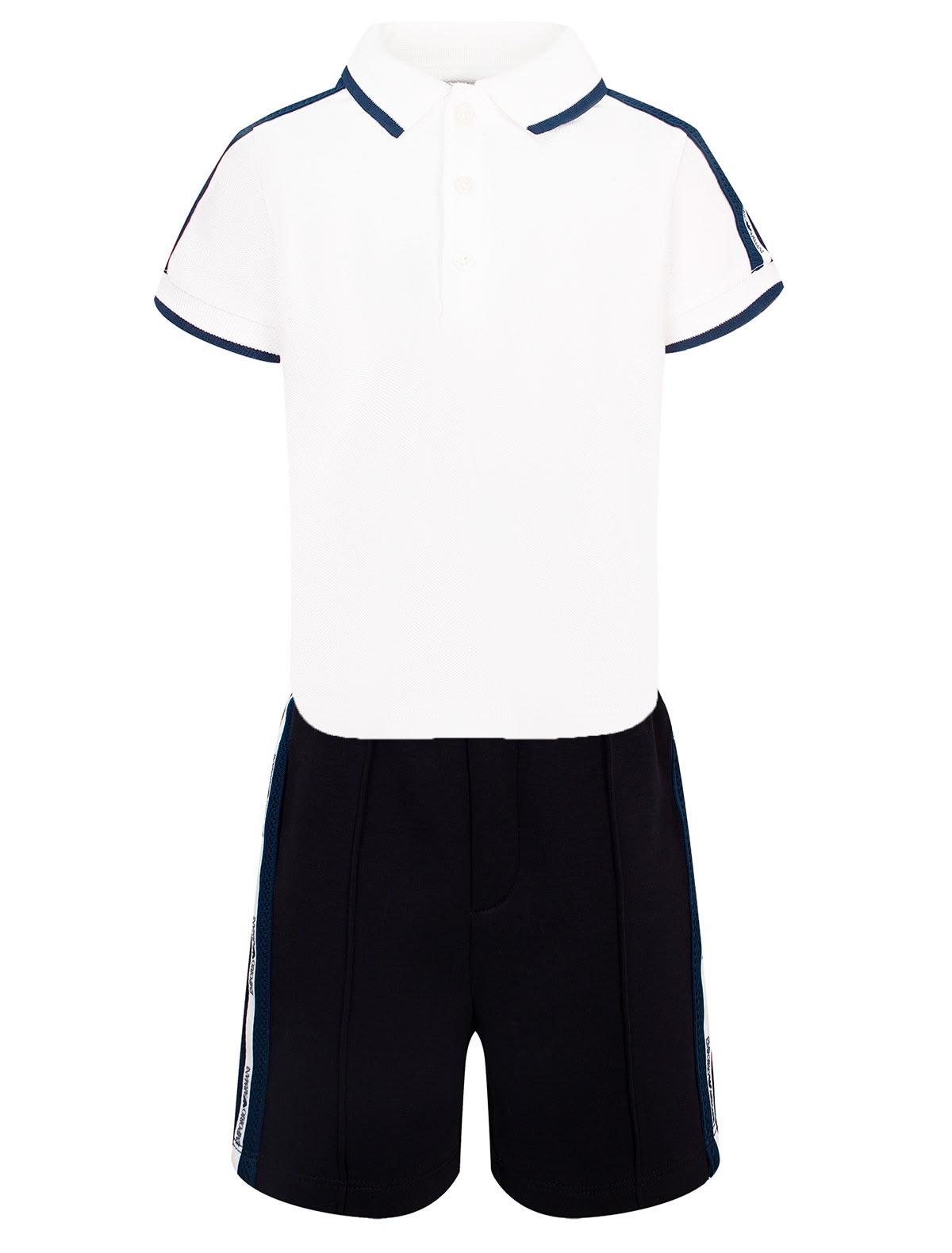 Комплект из поло и шорт с лампасами