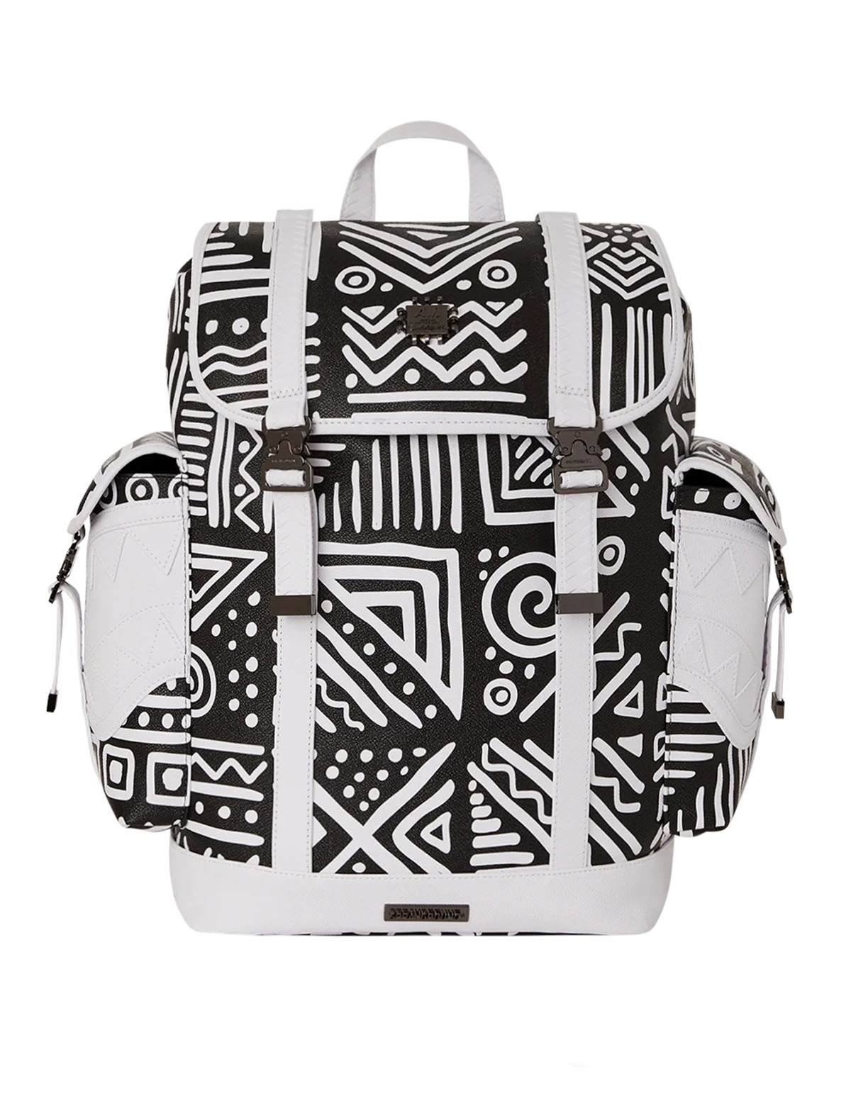 Черно-белый рюкзак с узором