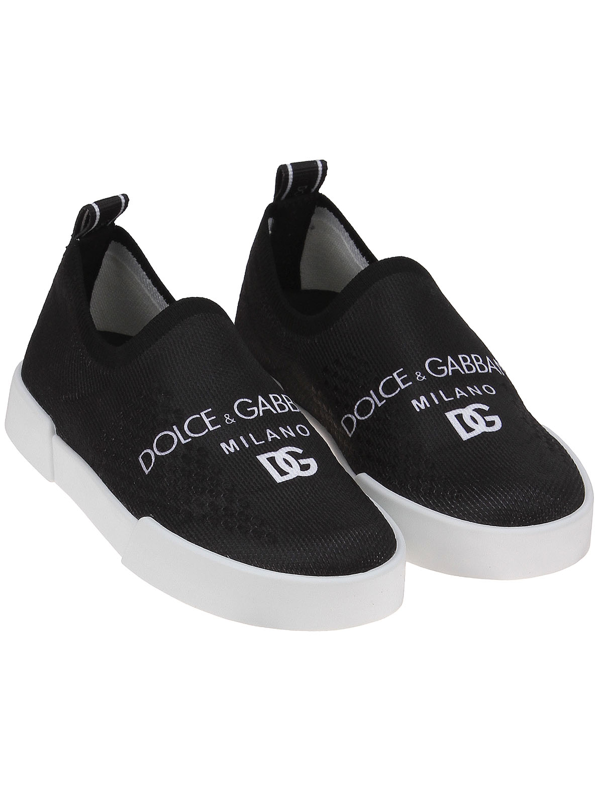 Слипоны Dolce & Gabbana 2489020, цвет черный, размер 32
