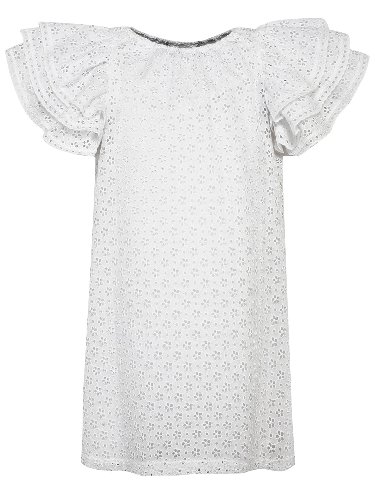 Белое ажурное платье