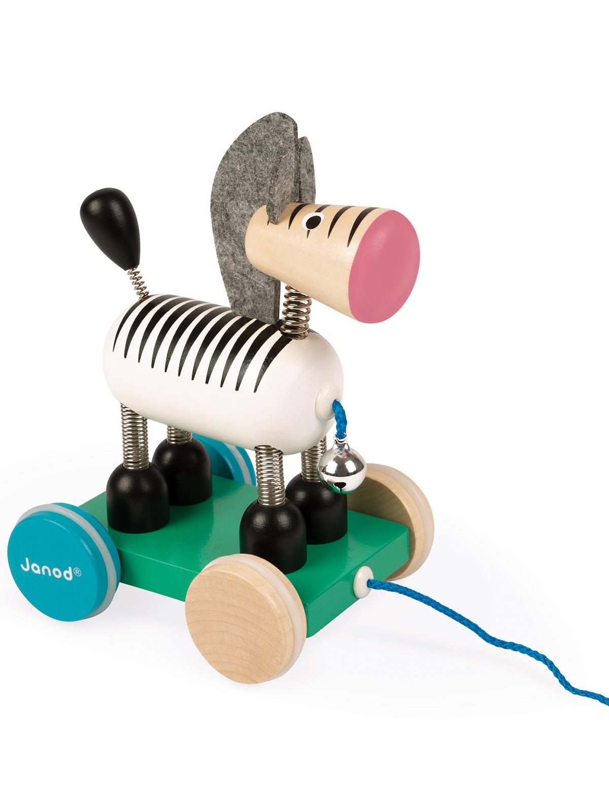 Каталка на веревочке "Зебра"