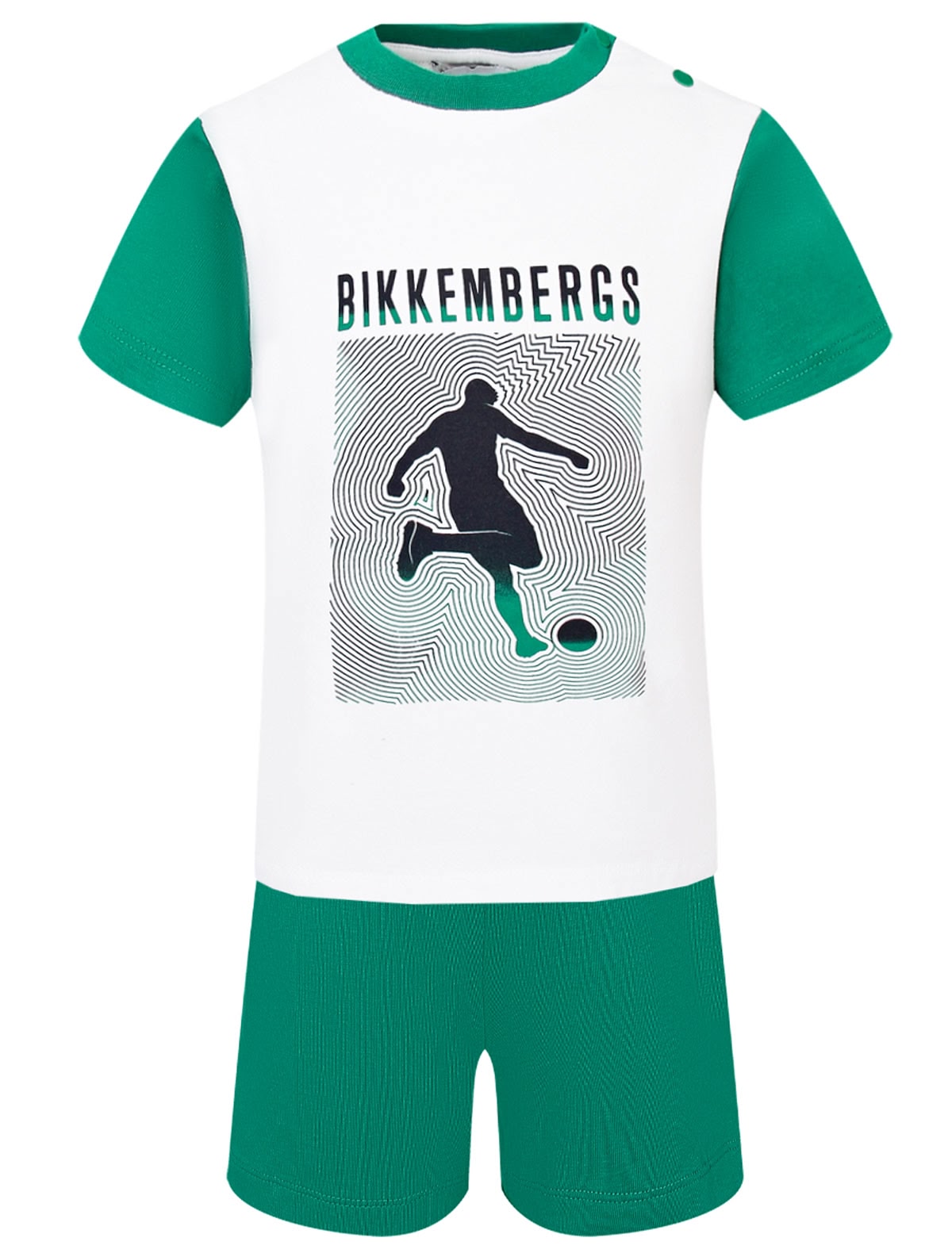 Комплект из футболки и шорт с принтом