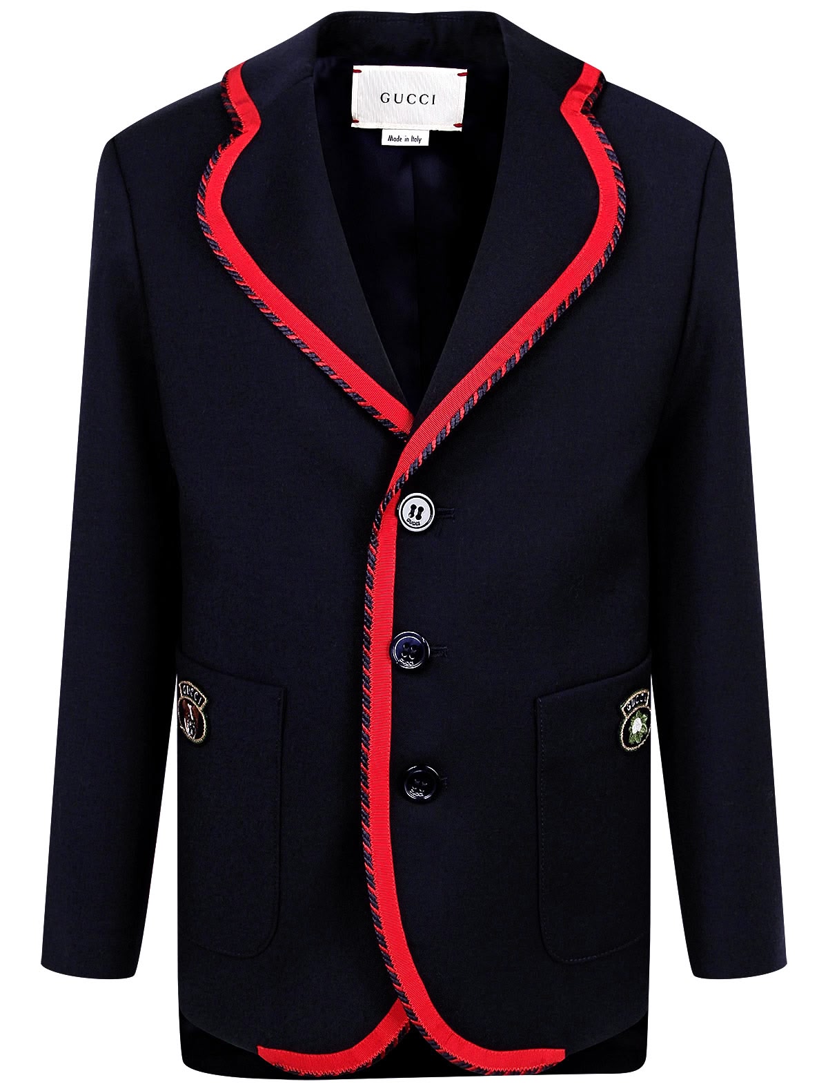 Пиджак с красной окантовкой