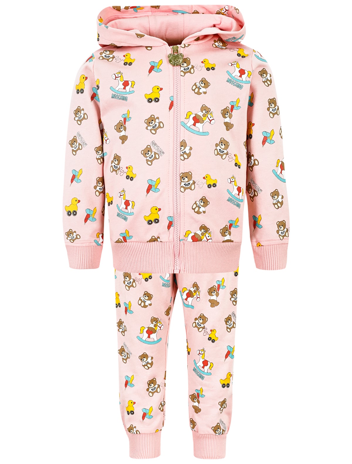 Розовый спортивный костюм с принтом игрушки
