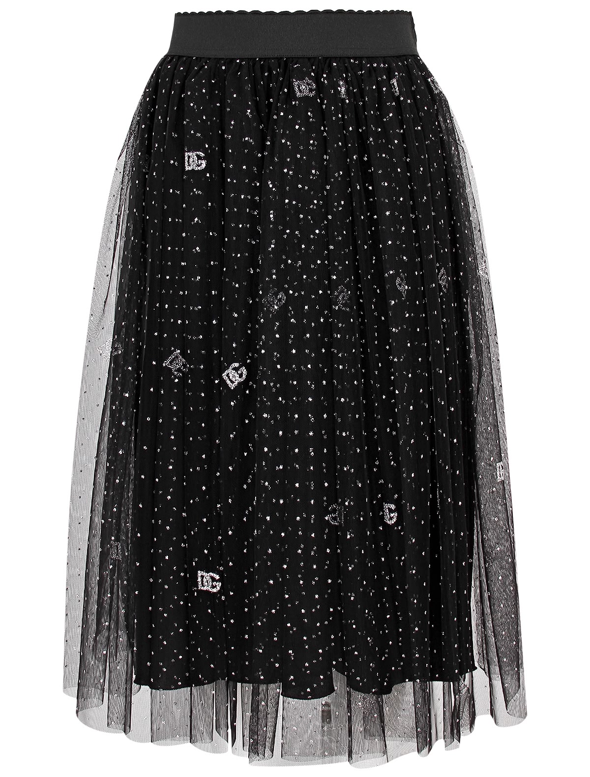 Юбка со слоем из тюля