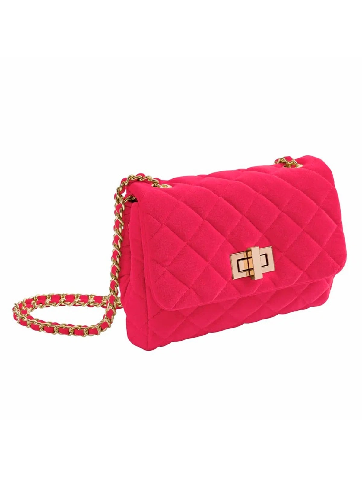 Розовая сумка на цепочке