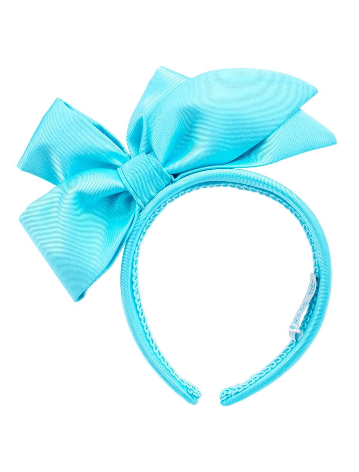 Бирюзовый ободок-бант