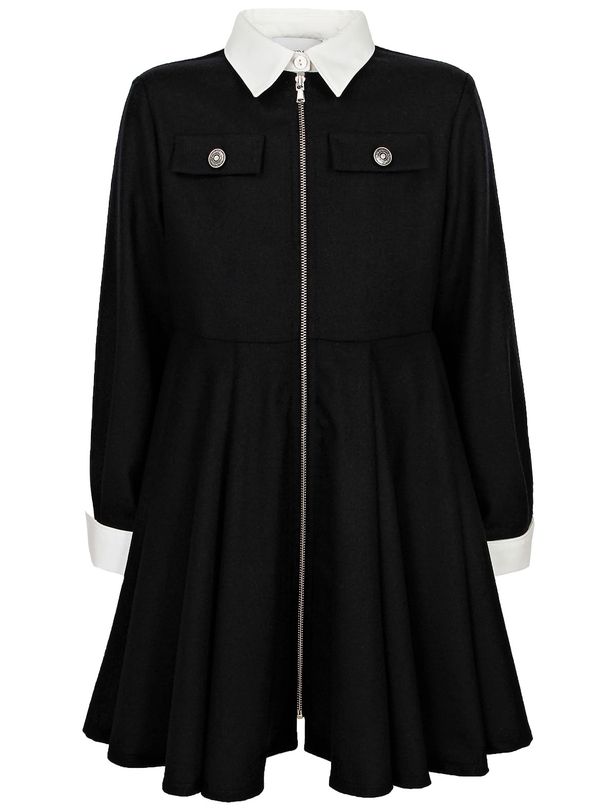 Синее платье из смесовой шерсти