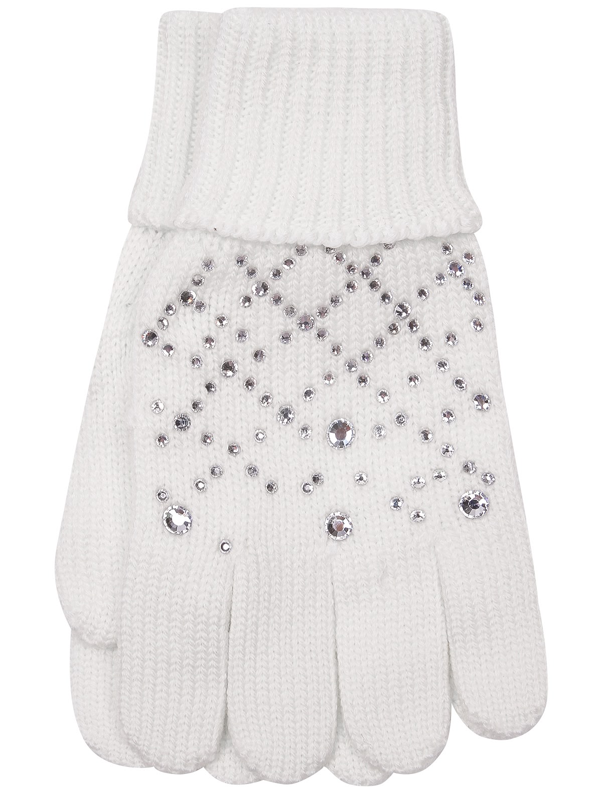 Кремовые Перчатки с декором