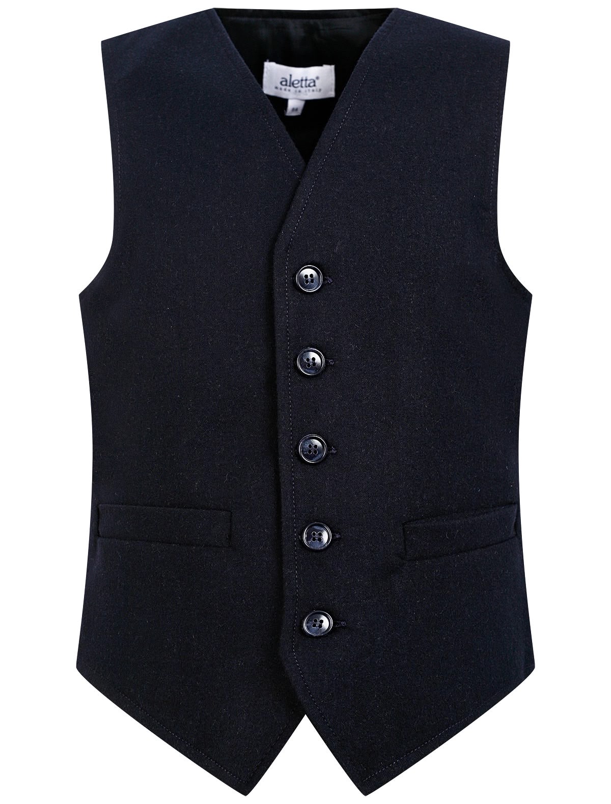 Синий костюмный жилет