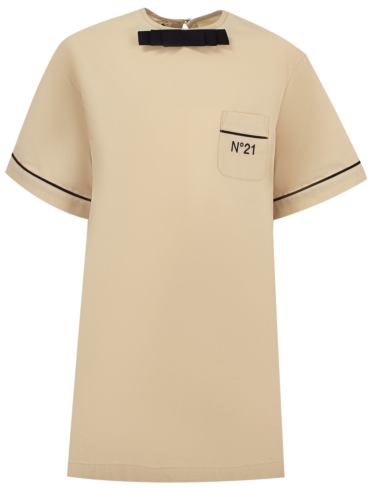 Кремовое платье-футболка