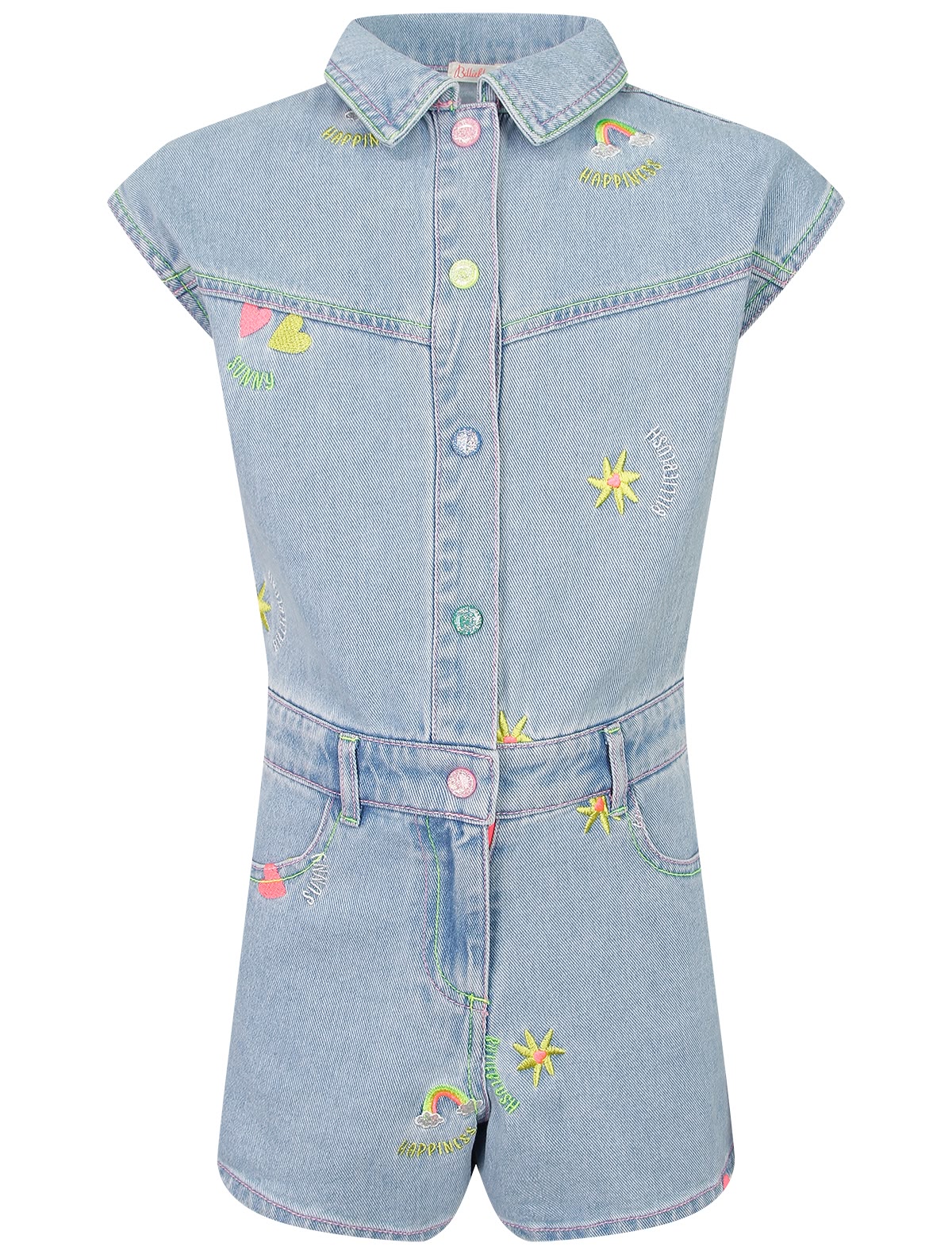 Короткий джинсовый комбинезон