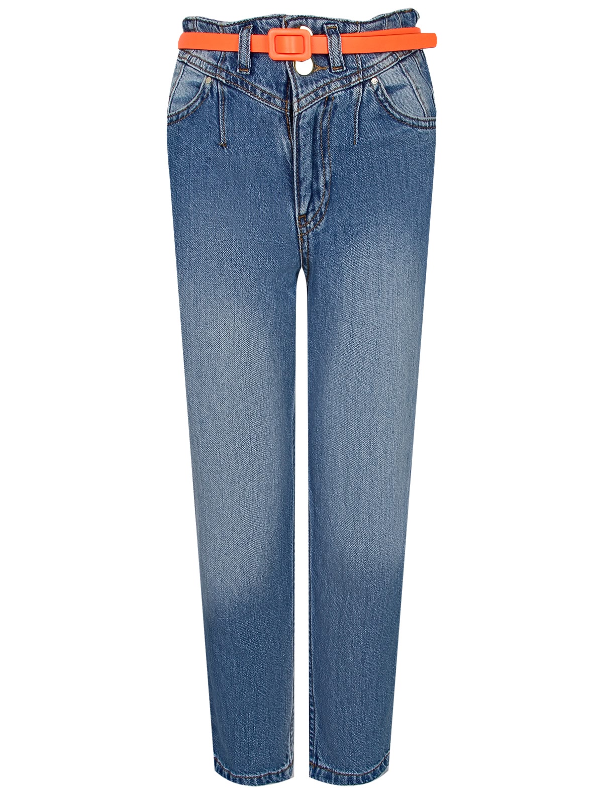 Джинсы с оранжевым ремнем в комплекте